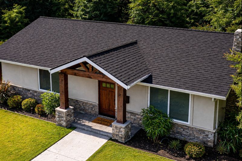 Owens Corning Duration Night Sky composition shingle roof installed on a residential home in Riverside, California