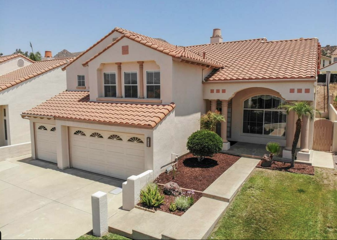 Concrete tile roof installed on a residential home in Moreno Valley, California, built to withstand Inland Empire heat and long-term weather conditions.