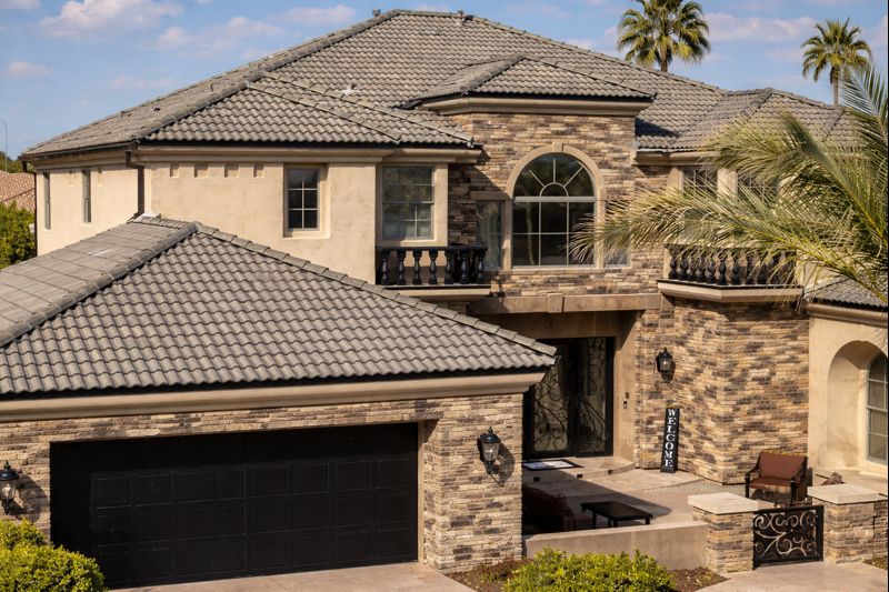 Concrete tile roof installed on a residential home in Riverside California designed for Inland Empire heat and long term durability