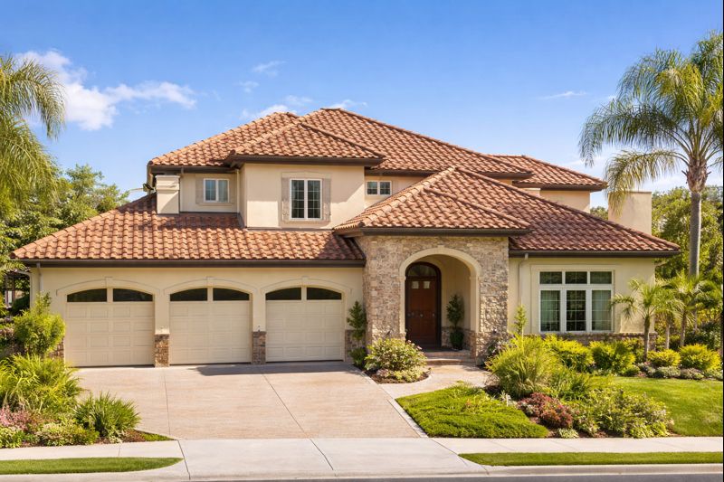 Concrete tile roof installed on a residential home in Yorba Linda California designed for Orange County climate conditions