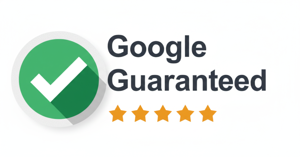 Google Guaranteed badge for Berry Roofing & Solar, a trusted roofing contractor in Riverside, CA
